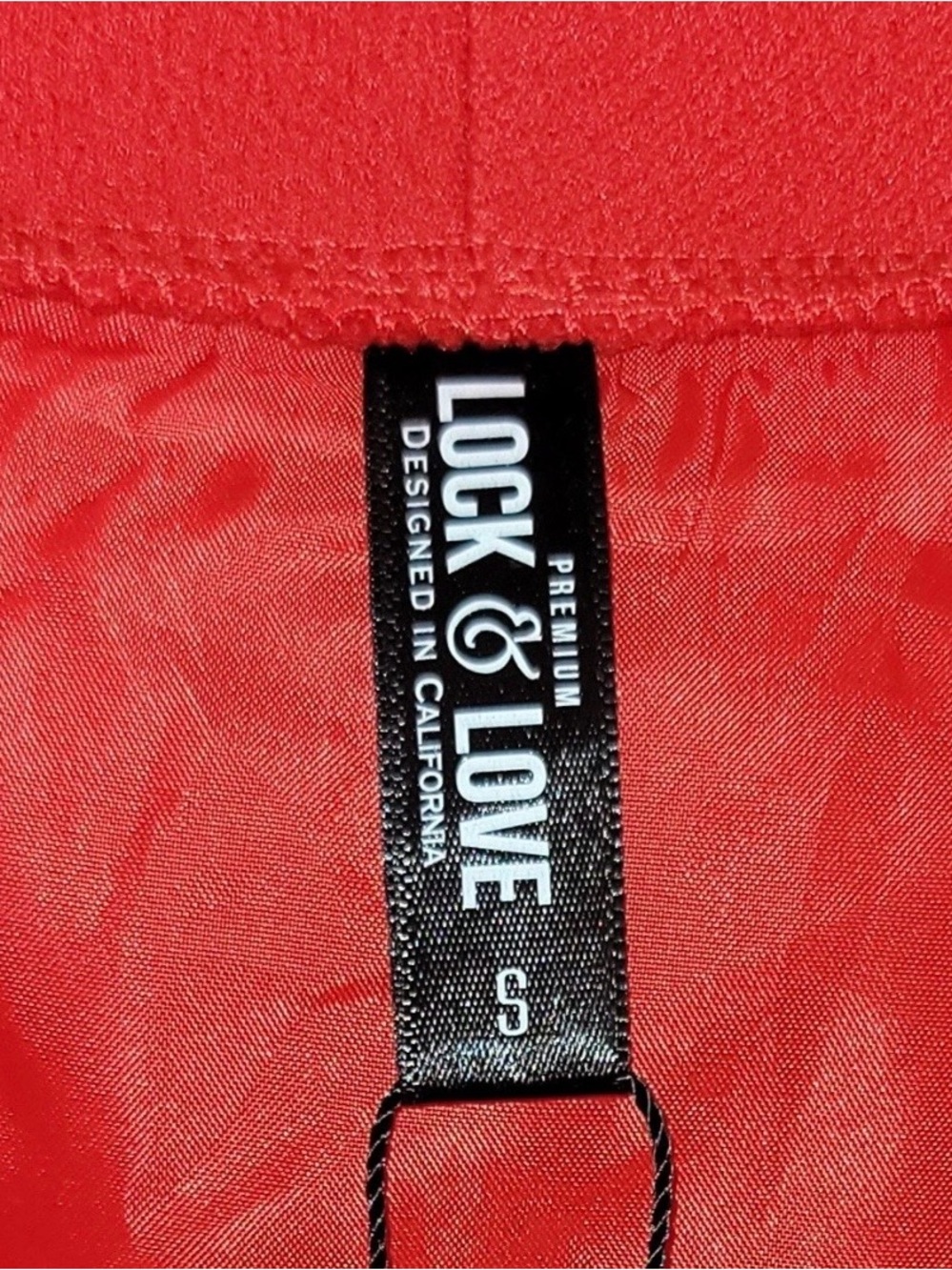 Lock & Love Open Front Blazer Jacket Red Women's Small NWT Ruched 3/4 Sleeve - Picture 2 of 15